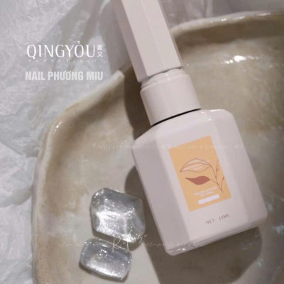 Sơn Mắt Mèo Kim Cương Ánh Trắng Bạc QINGYOU Siêu Sáng Cao Cấp Làm Nail Không Ánh Đen, Nhũ Sáng Mịn