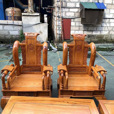 Bàn Ghế Tần Thủy Hoàng Gỗ Gõ Đỏ