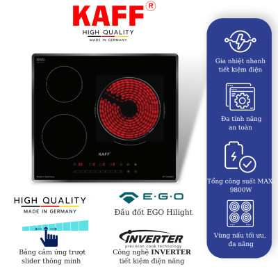 Bếp âm từ hồng ngoại 3 vùng nấu nhập khẩu Germany KAFF KF-S48QH Plus - Hàng Chính Hãng