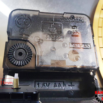 [COMBO 03 MÓN] Bộ máy đồng hồ treo tường kim trôi cốt 22 (trục đồng dài 15mm),  mặt đồng hồ nhôm D20, kim đồng hồ