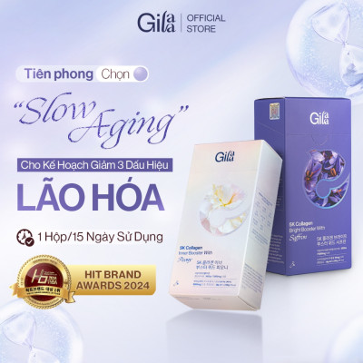 COMBO 2 HỘP NƯỚC UỐNG COLLAGEN GILAA SIÊU PHÂN TỬ 300DA TRẺ HÓA (20g x 15 gói/hộp)