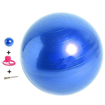 Bóng Tập Yoga 65Cm Cao Cấp Chống Nổ (Dày 2mm) - Tặng Kèm Bơm – Kim Bơm Bóng Dự Phòng - Chính Hãng Amalife