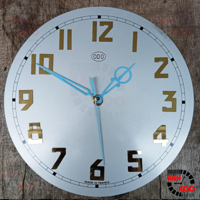 Mặt số nhôm đồng hồ Odo hình tro- số nổi kích thước 19.8cm Kankoo Clock