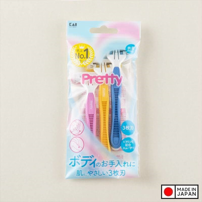 Dao cạo lông cao cấp Nhật Pretty Body bộ 3 chiếc
