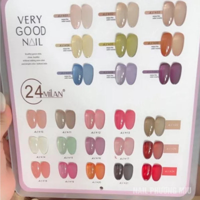Set Sơn Thạch Very Good Nail 24 Màu Tặng Bảng Màu Mica Sơn Sẵn Chất Đậm Mướt, Màu Chuẩn Bền Bóng Chuyên Dùng Làm Nail Nữ Women