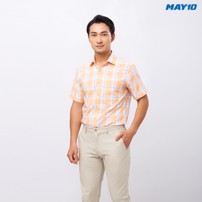 Áo sơ mi nam cộc tay May 10 dáng suông mã 010121127 MÀU AK149