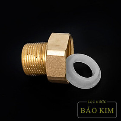 Rắc co thau, đuôi đồng hồ nước ren trong 34 (1