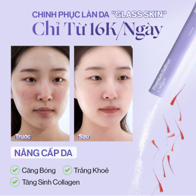 Combo 2 hộp Bột uống Collagen Gilaa Cao Cấp Kết Hợp Saffron (60 gói x 2)