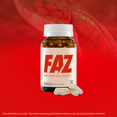 Combo 4 hộp viên uống FAZ điều hòa mỡ máu 30 viên tặng 1 hộp WIT 15 viên