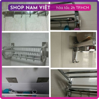 [INOX] Set 2 Miếng Dán Vít Kim Loại Dán Tường Không Cần Khoan