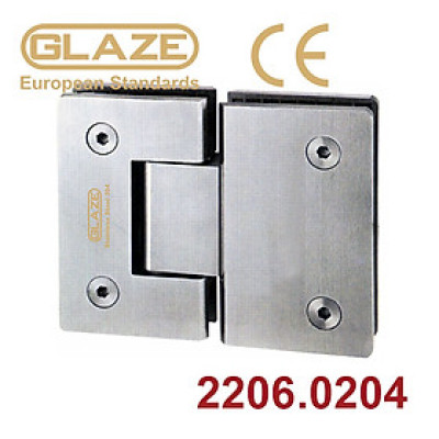 Bản lề kính kính 180o seri UJ, Glaze - 2206