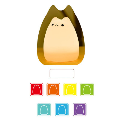 Đèn Ngủ Silicon Dẻo Hình Mèo