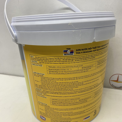 Sơn nước Toa 4 Season Top Silk dễ lau chùi nội thất màu xám nhạt 8268 _5L