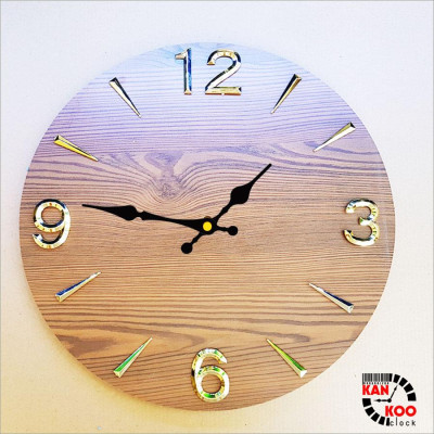 Bộ số xi vàng gắn đồng hồ treo tường 01