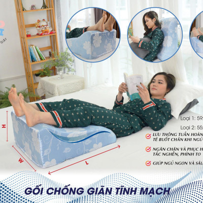 VỎ GỐI KÊ CHÂN CHỐNG GIÃN TĨNH MẠCH YOROKOBI 25CM- VÀNG NHẠT