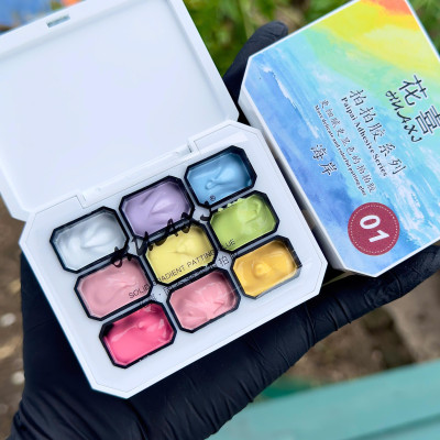 Set Gel Dặm Huaxi 9 Màu Số 01 Nhiều Màu Siêu Xinh Chất Đặc Mịn Không Cần Pha Bột Làm Nail Mùa Hè Phong Cách Hàn Quốc