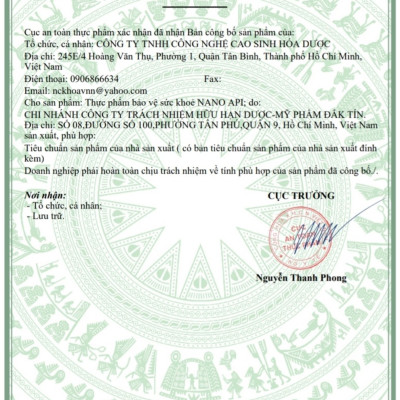 NANO API - HỖ TRỢ ỔN ĐỊNH HUYẾT ÁP, GIẢM MỠ MÁU VÀ NGUY CƠ XƠ VỮA MẠCH MÁU NÃO