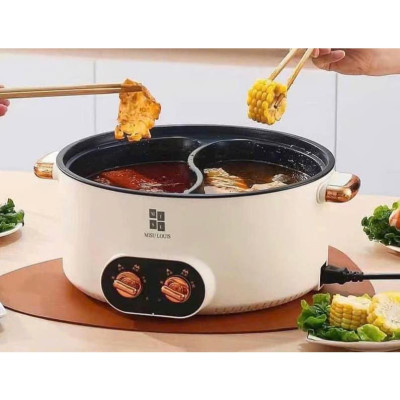 Nồi Lẩu 2 Ngăn và lẩu kèm hấp, nồi bí ngô Misu Loui Nấu Lẩu Chua Cay Tiện Lợi