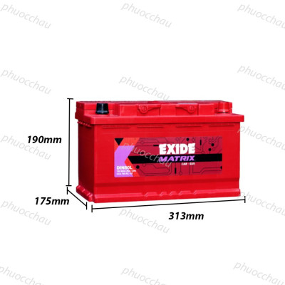 Bình Ắc Quy EXIDE DIN80L 12V-80Ah