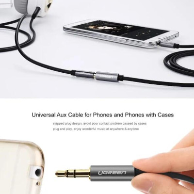Ugreen UG10595AV118TK 3M màu Đen Cáp âm thanh 3.5mm nối dài - HÀNG CHÍNH HÃNG