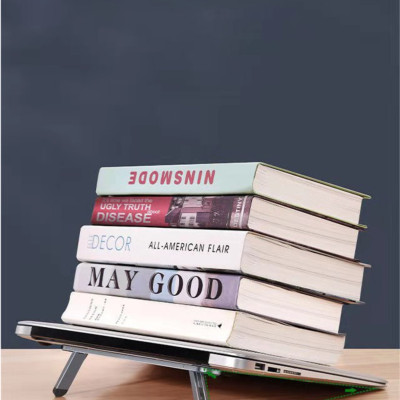 Giá đỡ laptop tản nhiệt dành cho máy tính macbook hợp kim nhôm dạng dán siêu gọn - Hàng chính hãng