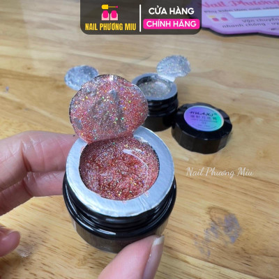 Gel Nhũ Galaxy Siêu Sáng, 3 Màu Bạc Vàng Hồng, Độ Bóng Lâu Hiệu Ứng Lấp Lánh, Phù Hợp Làm Nail, Chất Gel Đặc Hạt Nhũ Mịn Nữ Women
