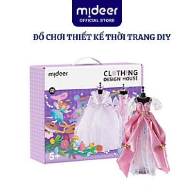 Đồ chơi thiết kế thời trang DIY cho bé gái  5 6 7 8 9 tuổi may vá Mideer Clothing Design House