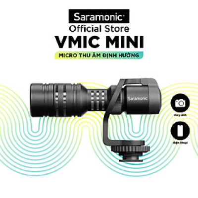 Micro Thu Âm Không Dây Saramonic Vmic Mini Cho Máy Ảnh DSLR và Điện Thoại Thông Minh - Có Thể Dễ Dàng Bắt Đầu Quay Video Các Cuộc Phỏng Vấn/ Làm Việc Tại Nhà Hoặc Trên Đường Đi. - Hàng Chính Hãng