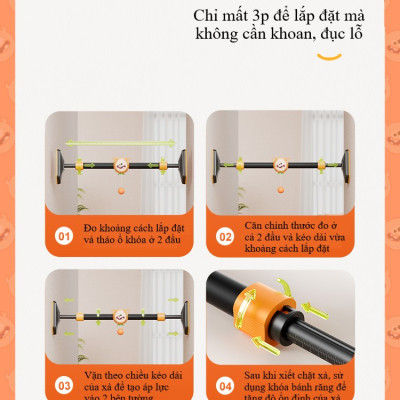 Xà đơn treo tường FED-DG 002 – Thép carbon 1.5mm