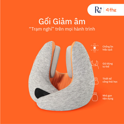 Gối Cổ Giảm Âm 4The - Noise Cancelling Pillow | Gối Cổ Du Lịch Cao Cấp Thoải Mái | 3 Màu Sắc