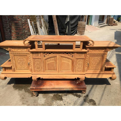 Kệ tivi hàm ếch gỗ gõ đỏ