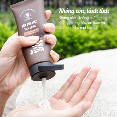 Sữa rửa mặt hữu cơ dưỡng ẩm da mịn màng, sạch mụn, trắng da Wonmon 70g