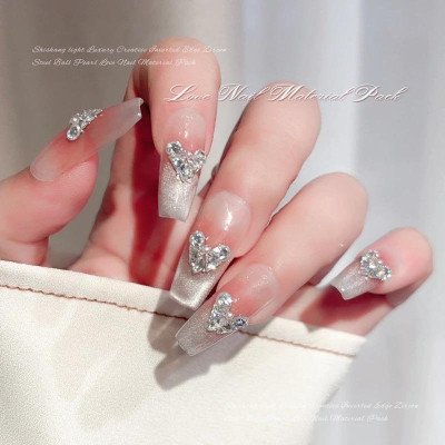 Đá Mini Tạo Hình Tim Bướm Siêu Sáng Chân Bằng, Mix Kiểu Size Khoảng 100 Viên Gắn Móng, Hình Giọt Sương, Tam Giác Siêu Xinh Phong Cách Hàn Quốc