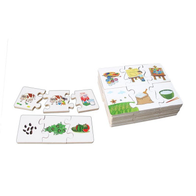 Đồ chơi gỗ Ghép hình "Ba bước phát triển" | Winwintoys 61392 | Phát triển khả năng tư duy | Đạt tiêu chuẩn CE và CR