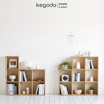 Tủ Sách 3 Ngăn Có Hậu Thiết Kế Dạng Đợt Di Động, Dễ Dàng Điều Chỉnh Thương Hiệu KEGODA KGD36