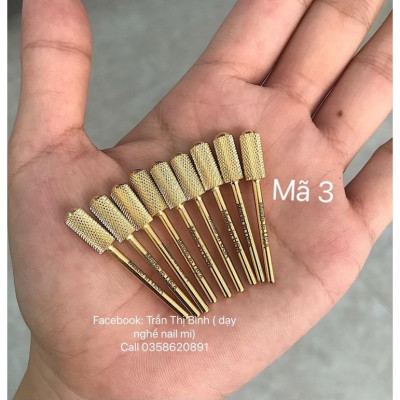 Đầu mài USA ( vàng), đầu mài móng tay có bo  đầu mài móng khong sợ chảy máu, mài phá, mài khoé, mài mịn, đầu mài Mỹ