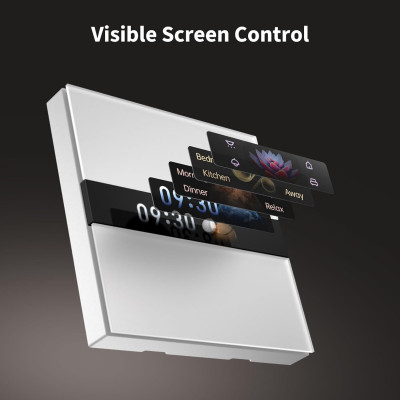 Công tắc thông minh Aqara Display Switch V1 EU WS-K02D, tích hợp cảm biến hiện diện, kết nối Zigbee