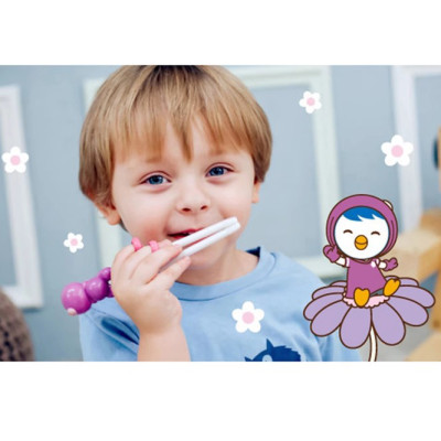 Đũa tập ăn cho bé Pororo thiết kế nhân vật 3D dễ thương có xỏ ngón dễ dàng sử dụng Hàn Quốc