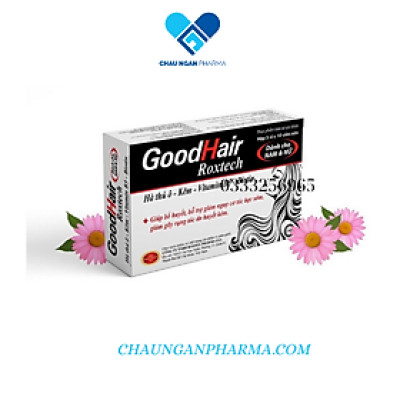 Viên uống kích thích mọc tóc nhanh Good Hair (Hà thủ ô, Biotin) giúp giảm rụng tóc - Hộp 30 viên - Goodhair