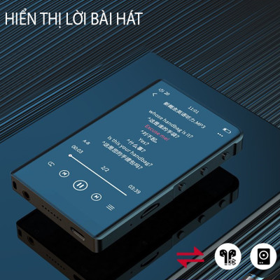 (Hỗ Trợ Tiếng Việt) Máy Nghe Nhạc Lossless MP3 MP4 Bluetooth Màn Hình Cảm Ứng 4 inch Ruizu H9 Bộ Nhớ 16GB - Hàng Chính Hãng