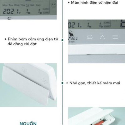 Thiết bị đo độ ẩm và nhiệt độ trong nhà MB-027 Moaz Bebe Hàng chính hãng