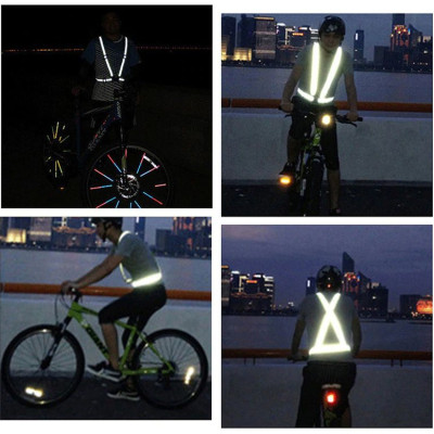 Combo 2 Áo Dây Phản Quang Nam Nữ (Xanh và Cam) Với Dây Thun Đàn Hồi Co Giãn An Toàn Đi Xe Đạp, Xe Máy Và Đi Phượt Mai Lee