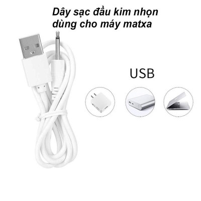 Dây sạc máy massage mắt mini 10 chế độ màu trắng