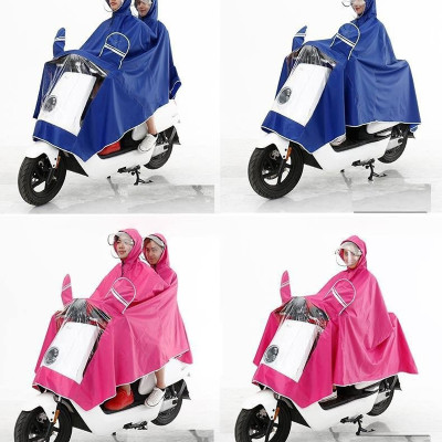 Áo mưa phản quang 2 đầu có kính che mặt - Giao màu ngẫu nhiên
