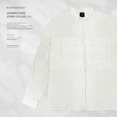 Áo Sơmi RANV RBAE STAND COLLAR Trắng