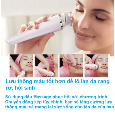 Máy rửa mặt và massage mặt Philips VisaPure Advanced SC5340 Thương Hiệu Hà Lan Cao Cấp - HÀNG NHẬP KHẨU