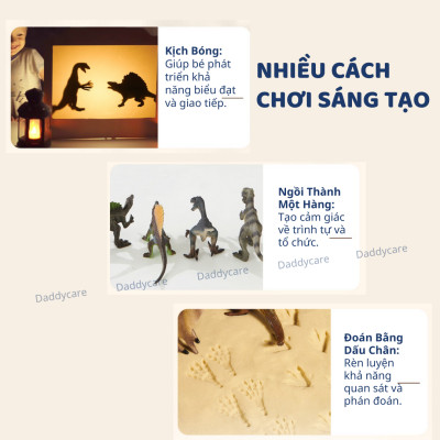 Mô hình khủng long mini cao su mềm 24 con Mideer Dinosaur Toys Set, jurassic world  T-rex spinosaurus