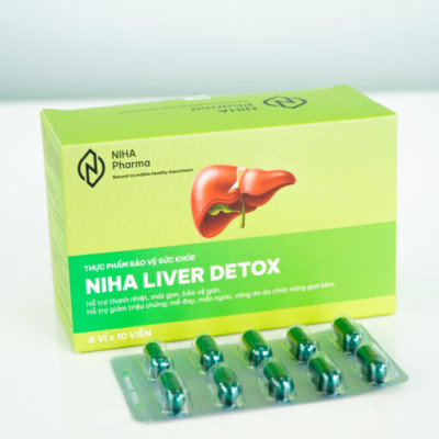 Viên thanh nhiệt, mát gan NIHA LIVER DETOX (6 Vỉ x 10 Viên)