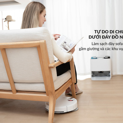 Robot hút bụi lau nhà tự động thông minh Lydsto W3 lức hút 5000Pa diện tích hoạt động 200m2 - Hàng chính hãng