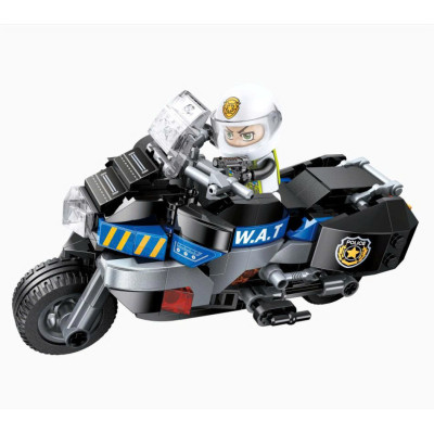 Đồ chơi - QMAN - 11021 Bộ đồ chơi xếp hình mô hình xe cảnh sát - giao mẫu ngẫu nhiên